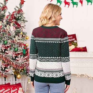 Women's Christmas Pullover Sweater Knitted Elk Top