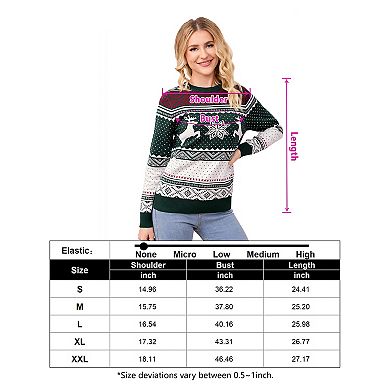 Women's Christmas Pullover Sweater Knitted Elk Top