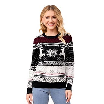 Women's Christmas Pullover Sweater Knitted Elk Top