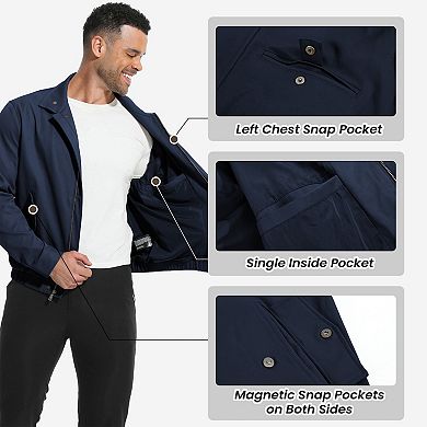Unikome Men's Bomber Jacket Lightweight Casual Windbreaker Fall Outdoor Jackets Coat with Pocket