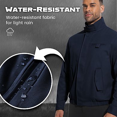 Unikome Men's Bomber Jacket Lightweight Casual Windbreaker Fall Outdoor Jackets Coat with Pocket