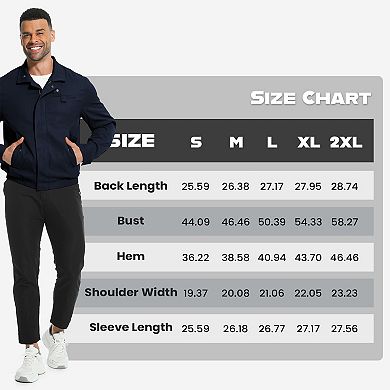 Unikome Men's Bomber Jacket Lightweight Casual Windbreaker Fall Outdoor Jackets Coat with Pocket