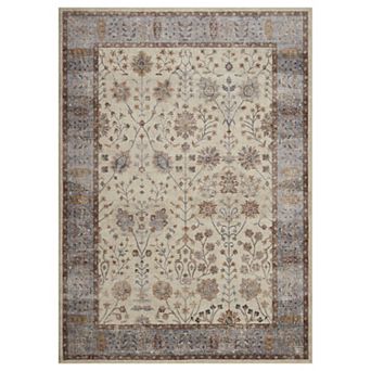 Washable Short Pile Rug, Boho Vintage Living Room Bedroom Kitchen Rug, Easy Clean