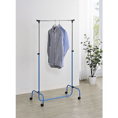 Kings Brand Furniture Standard Rod Clothing Garment Rack, Rolling Clothes Organizer