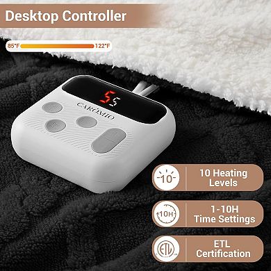 Electric Blanket Twin Size Machine Washable Fast Heating Blanket Twin 62 In×84 In