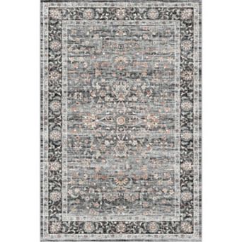 Vintage Style Area Rugs, Non-Slip Reversible Machine Washable Rug, Soft Rug for Living Room Bedroom