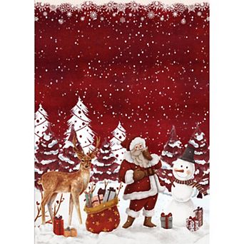 Christmas Area Rug, Machine Washable Xmas Santa Claus Rug, Non Slip Soft Bedroom Rugs Low Pile