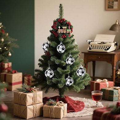 24 PCS Sports Theme Christmas Ball Ornaments Set Hanging Decorations