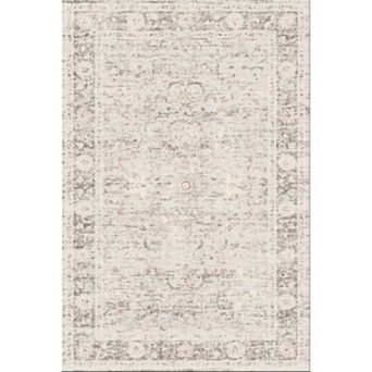 Vintage Style Area Rugs, Non-Slip Reversible Machine Washable Rug, Soft Rug for Living Room Bedroom