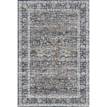 Vintage Style Area Rugs, Non-Slip Reversible Machine Washable Rug, Soft Rug for Living Room Bedroom