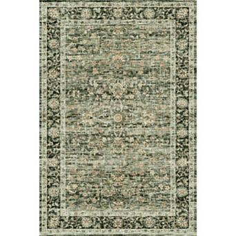 Vintage Style Area Rugs, Non-Slip Reversible Machine Washable Rug, Soft Rug for Living Room Bedroom