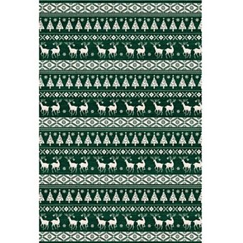 Christmas Area Rug, Washable Snowflake Carpet, Small Entryway Area Rug Non Slip Holiday Decorative