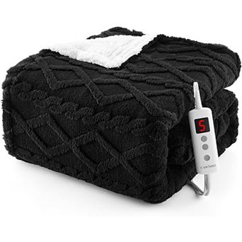 Heated Throw Blanket Machine Washable Fast Heating Blanket Throw 50 in ×60 In
