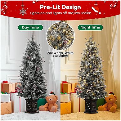 Christmas Tree Artificial Christmas Trees with 8 Mode Warm White LED