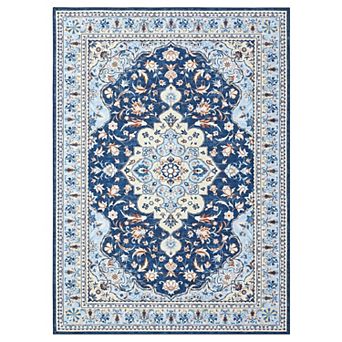 Vintage Area Rugs for Living Room,Soft Distressed Bedroom Carpet, Non-Slip Low Pile,Machine Washable