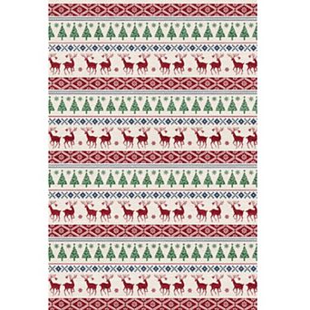 Christmas Area Rug, Washable Snowflake Carpet, Small Entryway Area Rug Non Slip Holiday Decorative