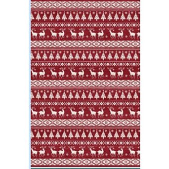 Christmas Area Rug, Washable Snowflake Carpet, Small Entryway Area Rug Non Slip Holiday Decorative