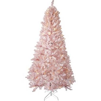 Prelit Artificial Christmas Tree with 250 Warm White LED Lights, Battery Operated Xmas Tree