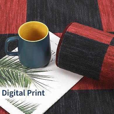 Christmas Area Rug, Christmas Plaid Rugs Office Carpet Washable Doormat Xmas Holiday Decor Non Slip