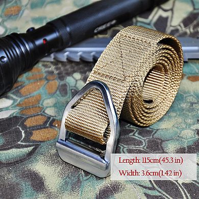 Women's Tactical Nylon Waist Belt with Metal Buckle