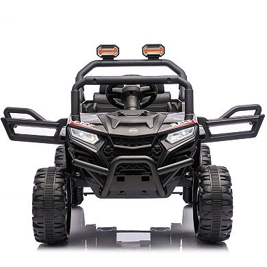 Whisen 12V 2-Seater Kids Ride-On Car with High Chassis and Anti-Slip Grip Wheels