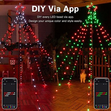 Ollny Smart RGB Christmas Tree Lights 265LED 6.6FT App Control