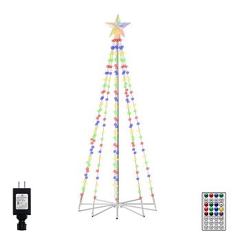 Ollny 140 Led 5ft-High RGB Christmas Tree Lights