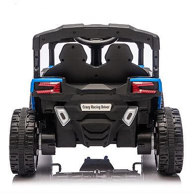 Whisen 24V 2-Seater Kids Ride-On Car with High Chassis and Anti-Slip Grip wheels