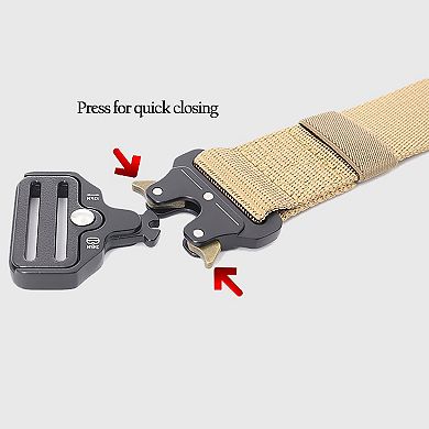 Women's Tactical Nylon Waist Belt with Quick-Release Metal Buckle