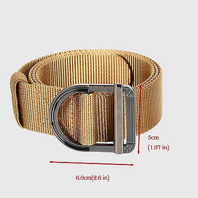 Women's Nylon Waist Belt with Statement D - Ring Buckle