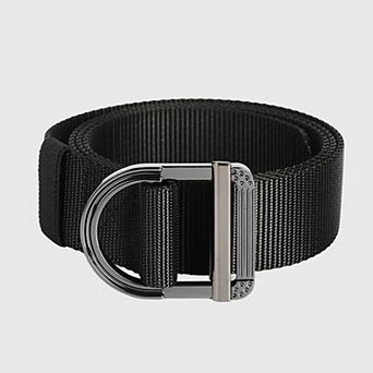Women's Nylon Waist Belt with Statement D - Ring Buckle
