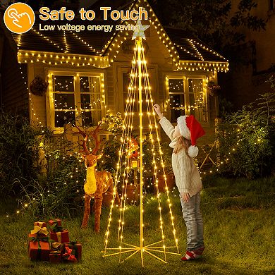 Ollny 170 LED 6ft-High Warm White Christmas Tree Lights