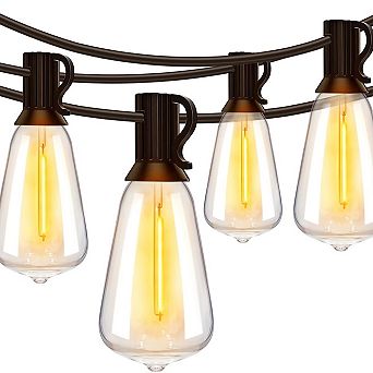 Ollny 120FT ST38 Warm White Outdoor Patio Lights 60 Bulbs