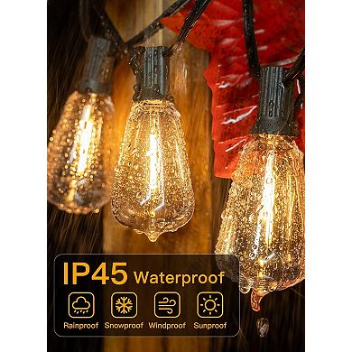 Ollny 120FT ST38 Warm White Outdoor Patio Lights 60 Bulbs
