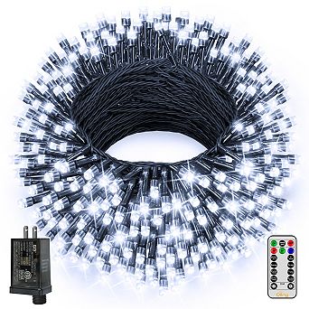 Ollny 800 LED 262ft Cool White String Lights Green Cable