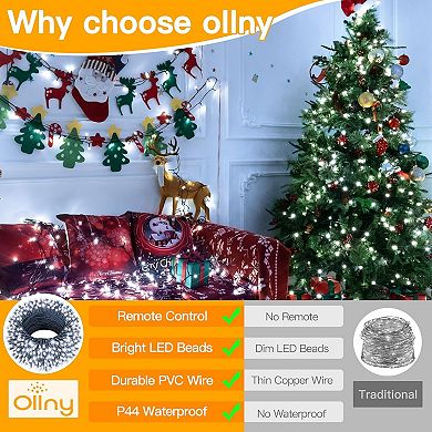 Ollny 800 LED 262ft Cool White String Lights Green Cable