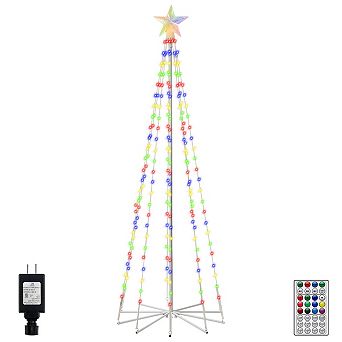 Ollny 170 Led 6ft-High RGB Christmas Tree Lights