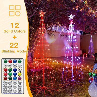 Ollny 170 Led 6ft-High RGB Christmas Tree Lights