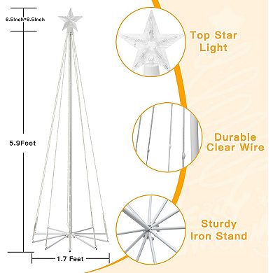 Ollny 170 Led 6ft-High RGB Christmas Tree Lights
