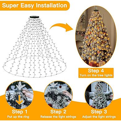 Ollny 400 LED 8.2ft*16 strings Warm White Christmas Tree Lights