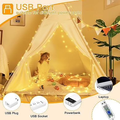 Ollny 100 LED 33ft Color Changing Rope Lights 18 Colors