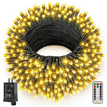 Ollny 800 LED 262ft Warm White String Lights Green Cable