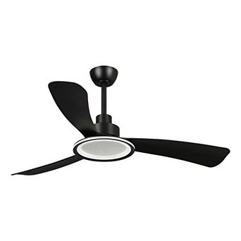 52" Bohemian Industrial DC Motor Downrod Mount Reversible Ceiling Fan with Lighting and Remote