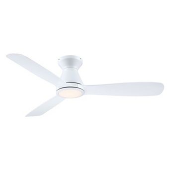 52 in Integrated LED White Reversible DC Motor Ceiling Fan with Light and Remote