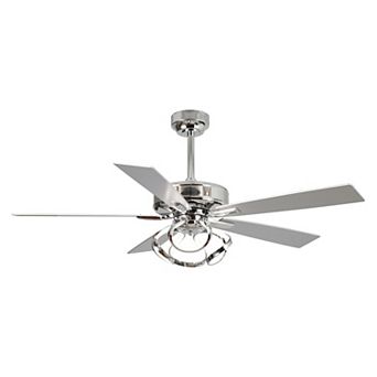 Parrot Uncle 52" Contemporary Unique Dimmable LED Ceiling Fan with Light and Remote
