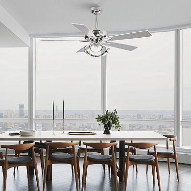 Parrot Uncle 52" Contemporary Unique Dimmable LED Ceiling Fan with Light and Remote