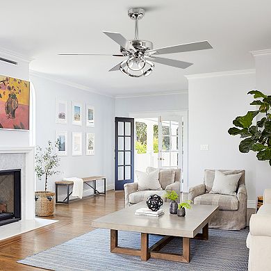 Parrot Uncle 52" Contemporary Unique Dimmable LED Ceiling Fan with Light and Remote