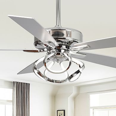 Parrot Uncle 52" Contemporary Unique Dimmable LED Ceiling Fan with Light and Remote