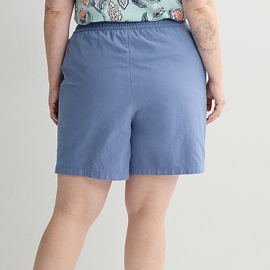 Plus Size Croft & Barrow Lightweight Textured Shorts