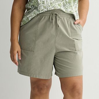 Plus Size Croft & Barrow® Lightweight Textured Shorts